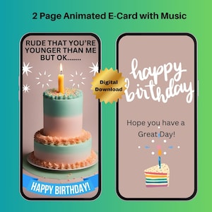 Animated Funny Birthday E-Card Birthday video Card