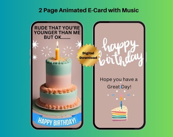 Animated Funny Birthday E-Card Birthday video Card