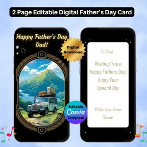 Feliz Día del Padre Tarjeta de Video Editable Día del Padre Tarjeta de Video Tarjeta del Día del Padre Tarjeta Digital del Día del Padre Video Tarjeta de Felicitación Día del Padre