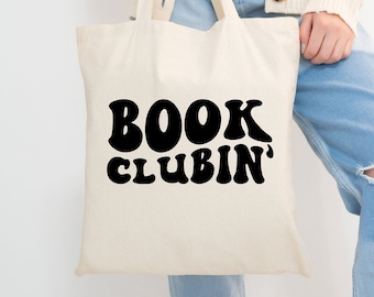 Book Clubin' Tote Bag, Teacher Librarian Gift