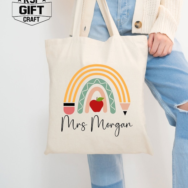 Personalized Teacher Tote Bag, Teacher Tote Bag, Teacher Appreciation Gift, Back to School Totes, School Gift Totes, Gift for Teachers