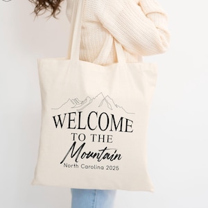 Mountain Wedding Welcome Tote Bag: Destination Favor Totes