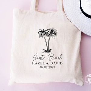 Welcome Tote Bag, Palm Tree Tote Bag, Destination Wedding Welcome Totes, Beach Wedding Welcome Tote, Wedding Favors Gift Bag, Tote Bag