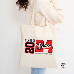 Custom Class Of 2024 Tote Bag, Senior 2024 Squad Tote Bag, Back To School Tote Bag, Graduation gift Tote bag, School Tote Bags,