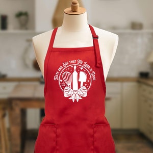 Taste And See That Lord Is Good Apron, Psalm 34:8 Apron, Christian Cooking Aprons, The Lord Is Good Apron, Kitchen Apron, Baking Tool Aprons