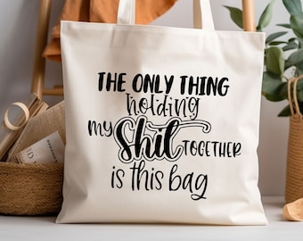 Humorous Canvas Tote Bag: Sarcastic Reusable Bag