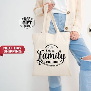 Family Reunion Tote Bag, Back Together Again Tote Bag, Custom Family Name Tote, Family Reunion Favors, Family Tree Bag, Family Gathering Bag