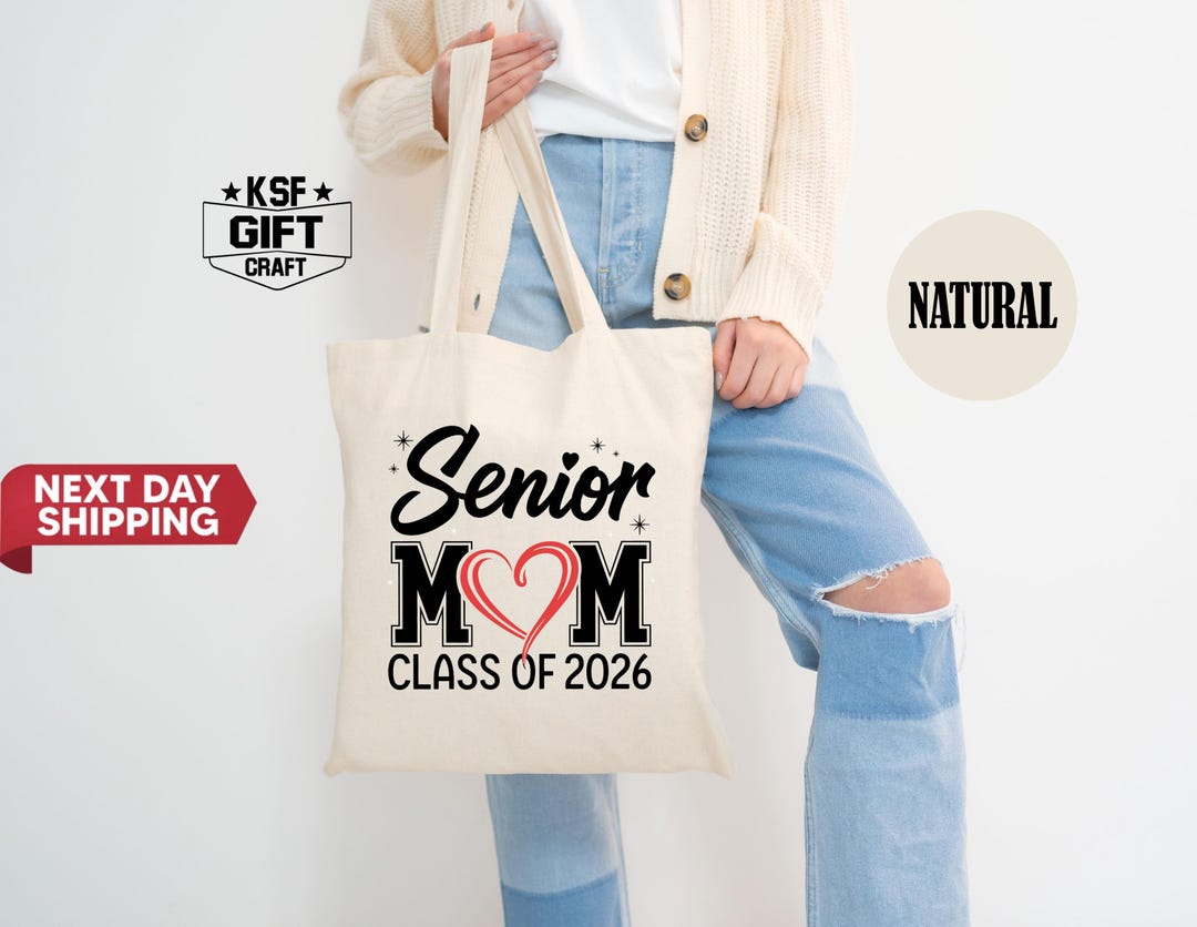 Senior Mom Tote Bag, Class of 2026 Bags, Graduation Gift - Etsy