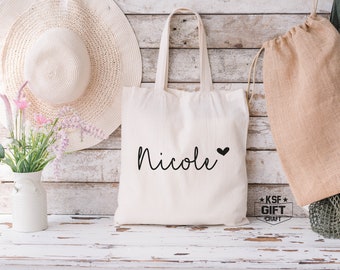 Personalized Name Tote bag, Birthday Totes, CustomTote bag, Bridesmaid Tote, Gift Tote bag, Babyshower Gift Tote bag, Mothers Day Gift