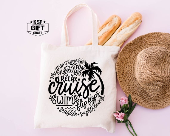 Cruise Squad Cotton Tote Bag: Summer Vacation Gift