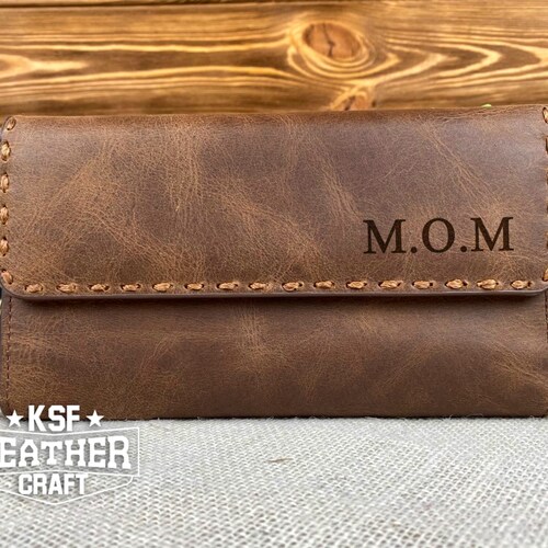 Gift for Her Leather Wallet Engraved Womens Wallet Gift Etsy