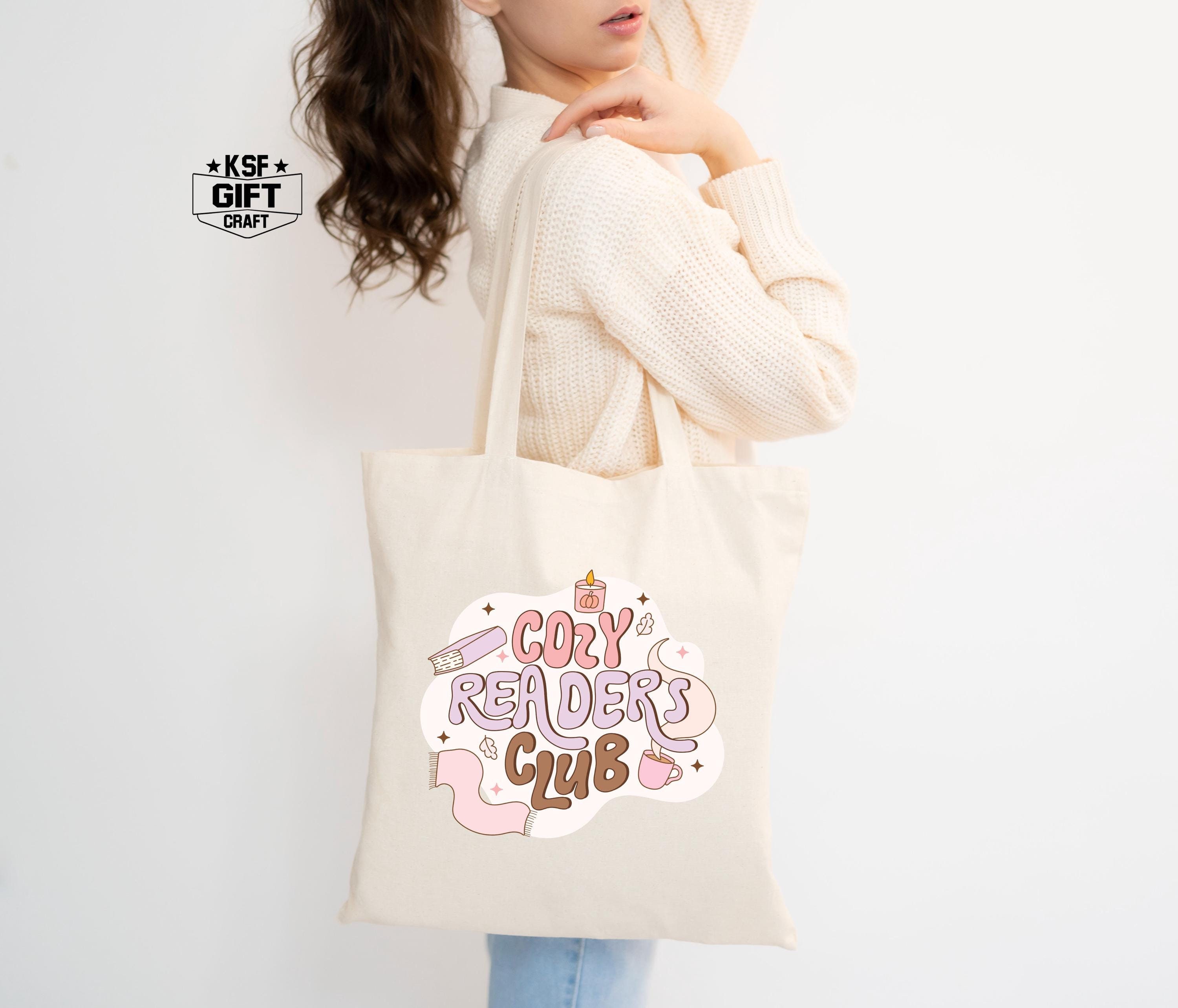 WCGXKO Fall Reading Gift Cozy Bookish Fall Shopping Bag Cozy Readers