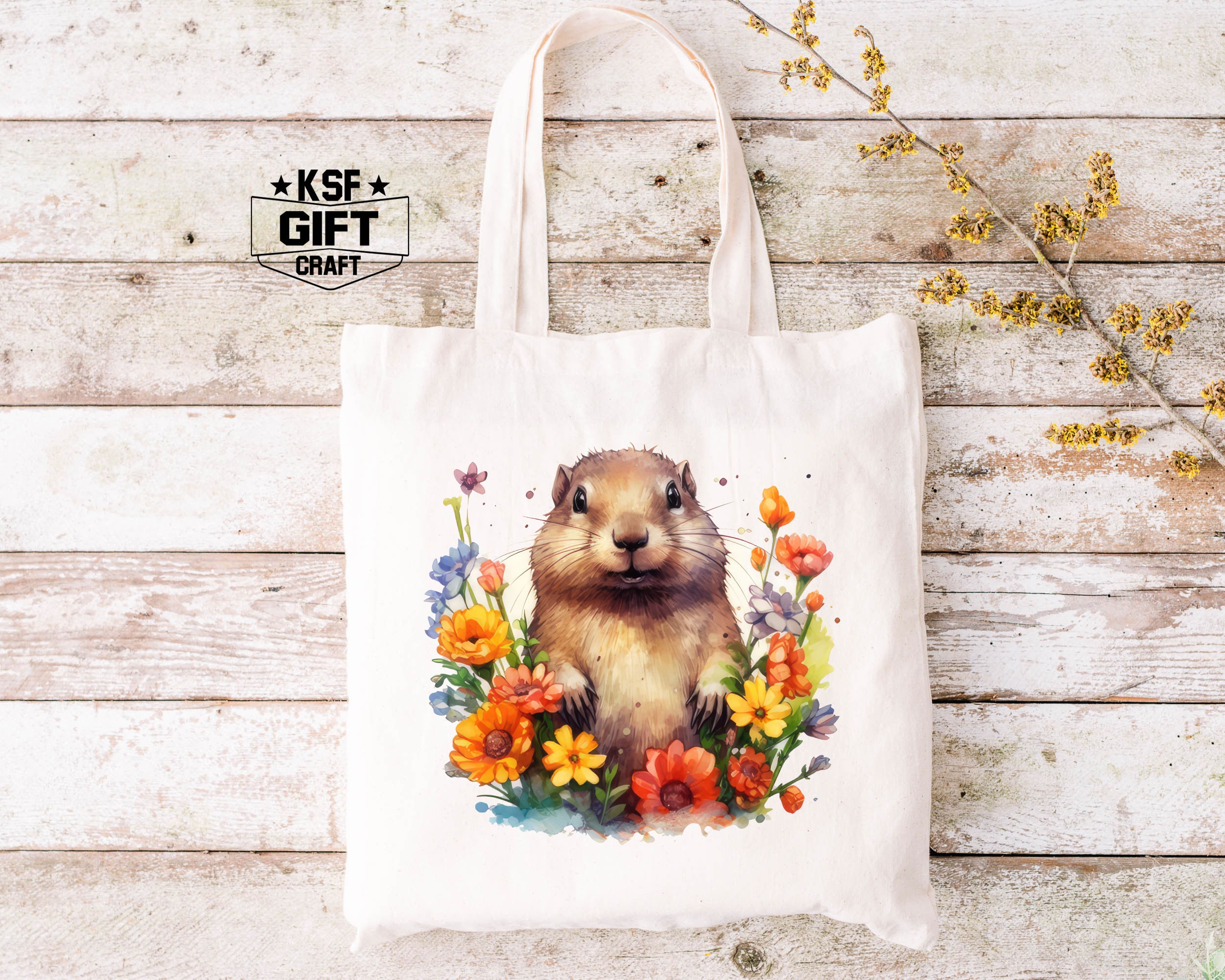 Funny Groundhog Day Tote Bag – Respect The Groundhog Canvas Bag Gift For Women - View #6
