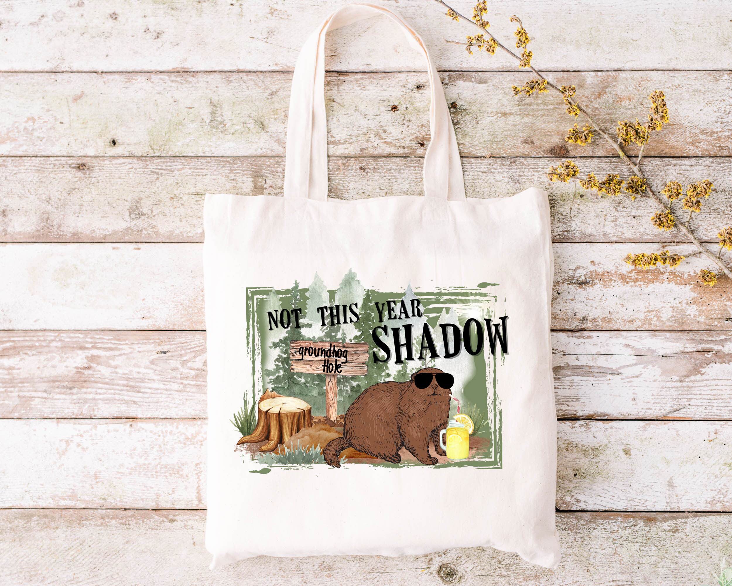 Funny Groundhog Day Tote Bag – Respect The Groundhog Canvas Bag Gift For Women - View #11