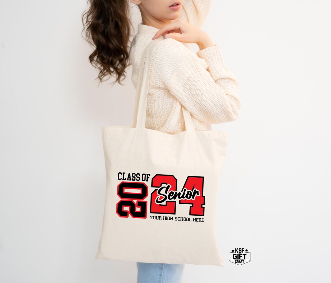 Custom Class of 2024 Tote Bag, Senior 2024 Squad Tote Bag, Back to