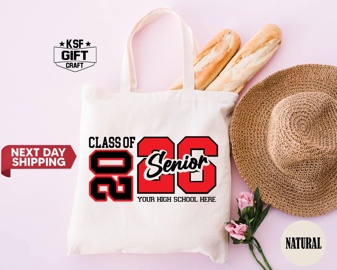 Custom Class of 2026 Tote Bag, Senior Squad Gift - Etsy