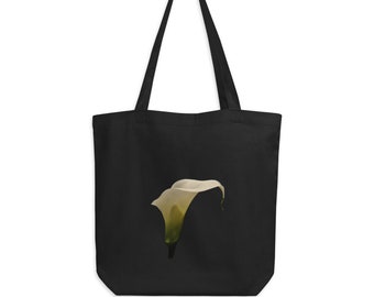 in Famous Lily Pond Bridge Large Tote Bag black-white bib Portuguese Water Dog
