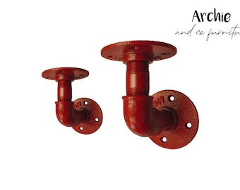 Industrial Style Elbow Powder Coated Brackets (Pair) UK Made, Custom Shelving
