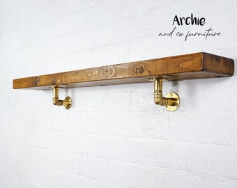 Industrial Brass Brackets (Pair) UK made, Custom Shelving