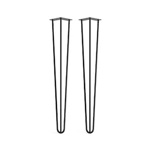 Black / White / Brass / Copper Hair Pin Legs (Pair) - Minimalistic Table Legs