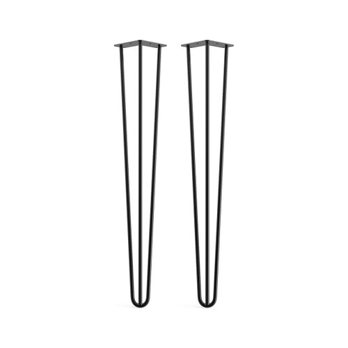 Black / White / Brass / Copper Hair Pin Legs (Pair) - Minimalistic Table Legs