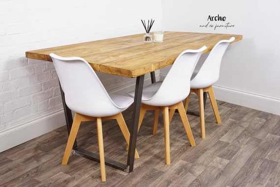 Table industrielle bois et fer - 203 cm de longueur | BCA Matériaux Anciens
