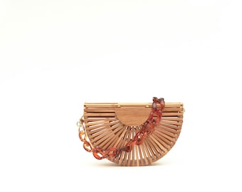 Amber Mini Wristlet, Bamboo Bag, Vacation Bag