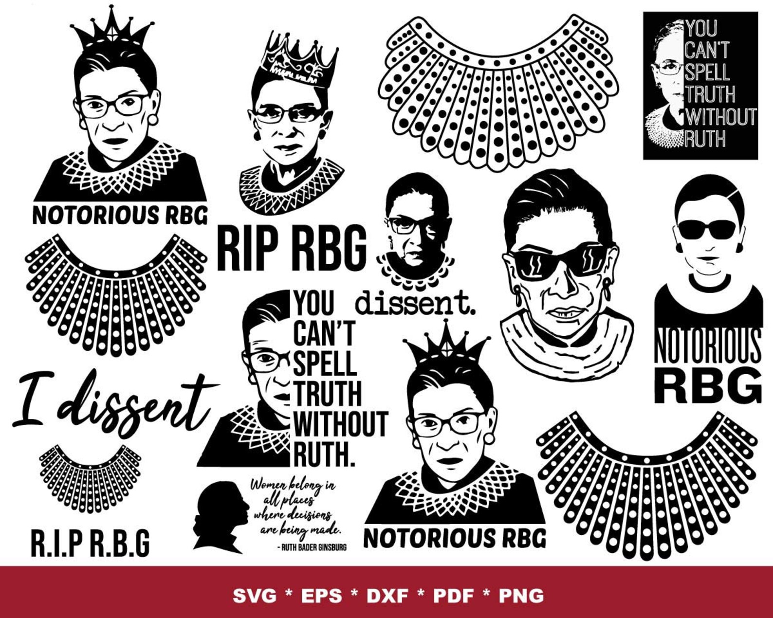Download 150 Rbg Svg Bundle 1.0 Bundle Files | Etsy