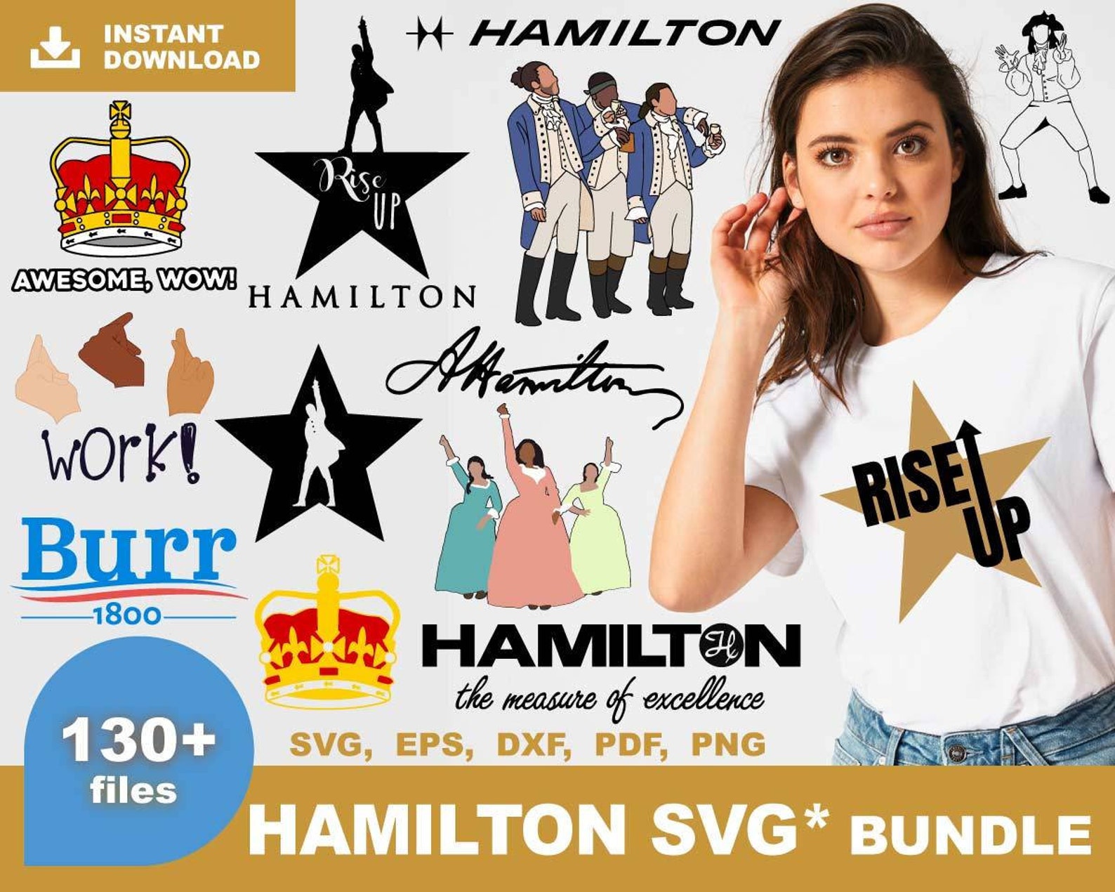 Download 130 Hamilton Svg Bundle 1.0 Rise Up | Etsy