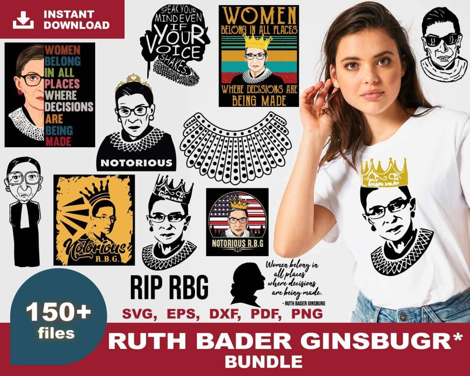 Download 150 Rbg Svg Bundle 1.0 Bundle Files | Etsy