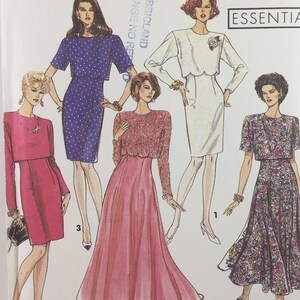 UNCUT Size 18-20-22 - Misses' Petite Flared Dress in Two Lengths and Slim Dress Sewing Pattern - Simplicity 7502