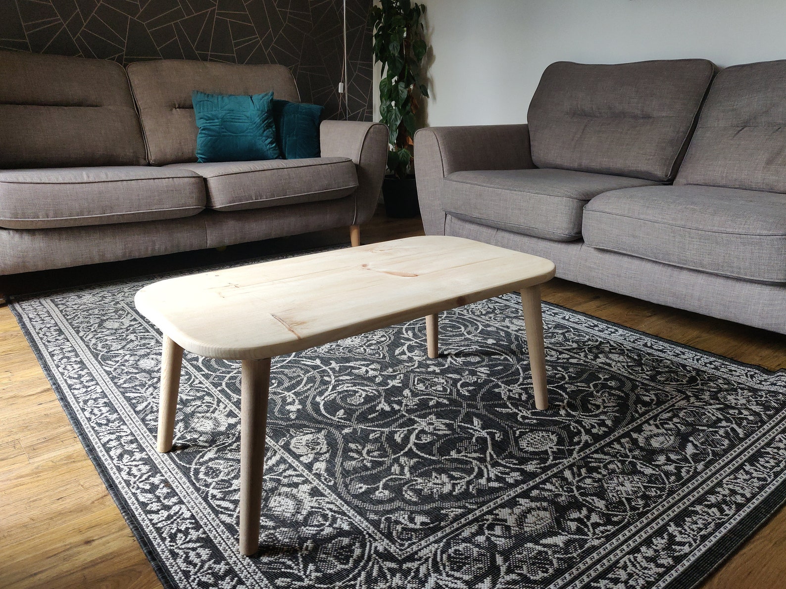 LÖWJOE Scandi Coffee Table Rectangular With Round Edges Etsy UK