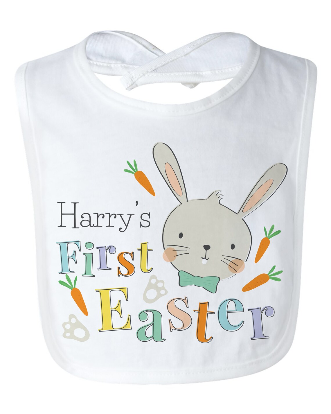 Easter Bunny First Easter Personalized Baby Bib Easter Etsy