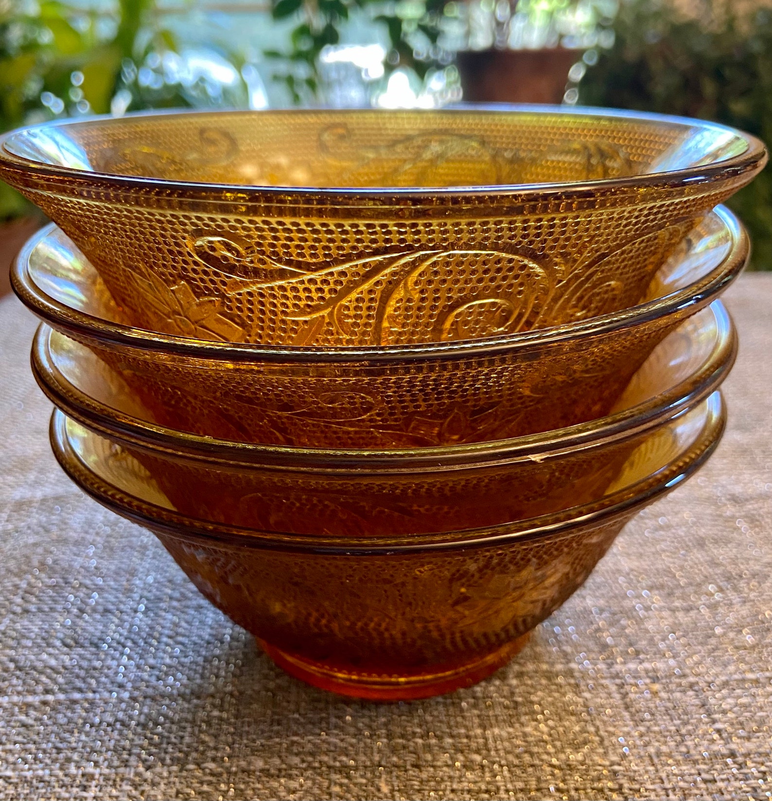 Indiana Tiara Amber Berry Bowls Etsy