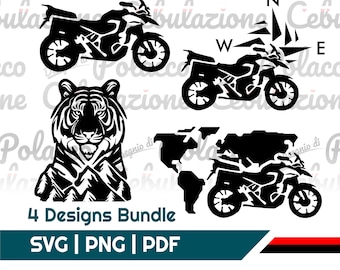 Triumph Tiger #2. Digital vector. Instant download. 4 pcs.