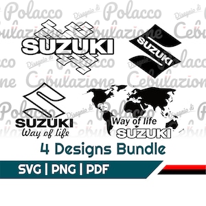 SUZUKI Bundle #1. Digital vector. Instant download. 4 pcs.