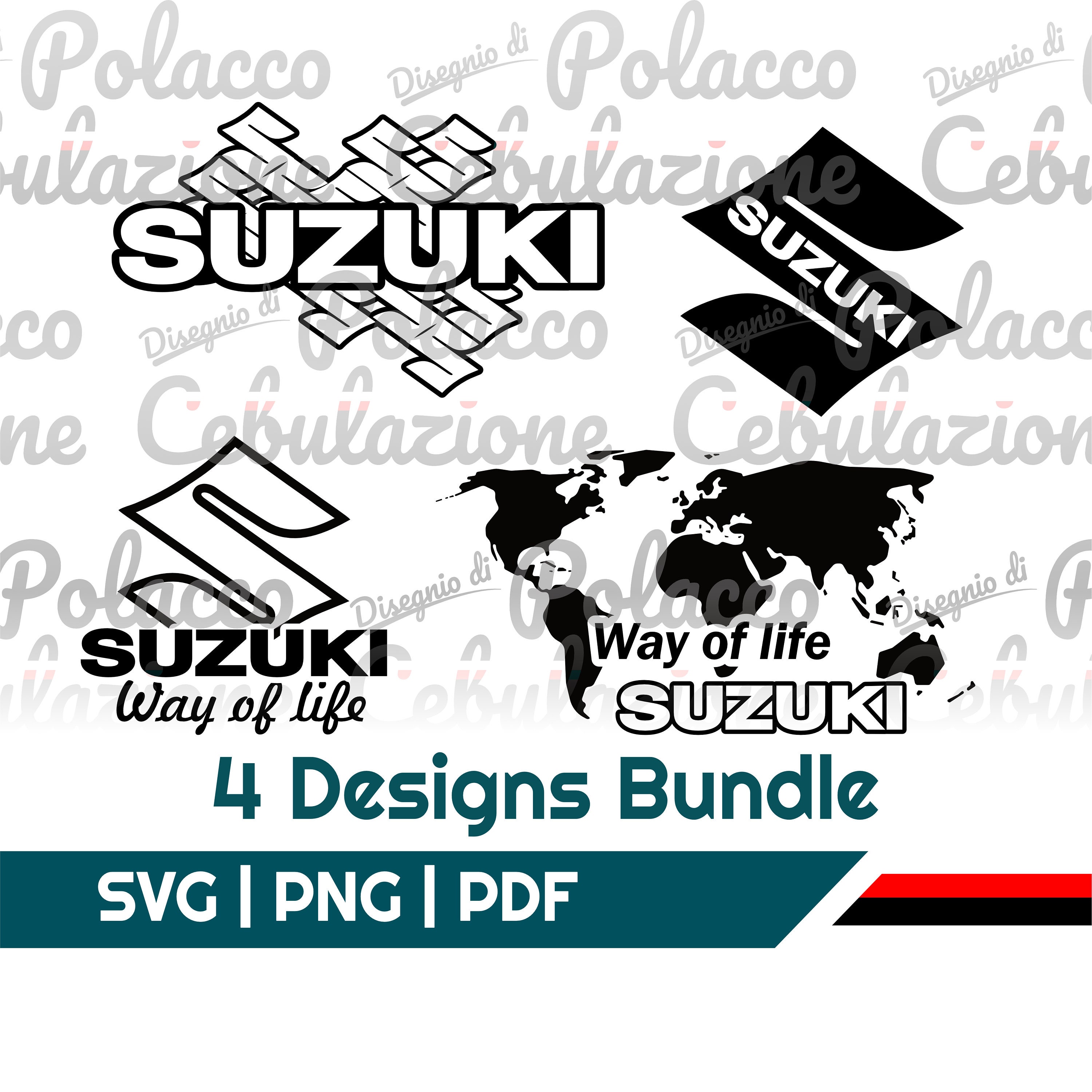 A171 Suzuki Sticker for Car Bike Exterior Access125 Burgman Tank Scooty  Suzuki Logo White Decals L x H 20 x 5 Cm