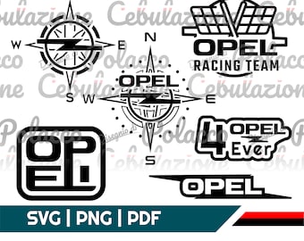 Pacote Opel nº 1. Vetor digital. Download instantâneo. 6 peças.