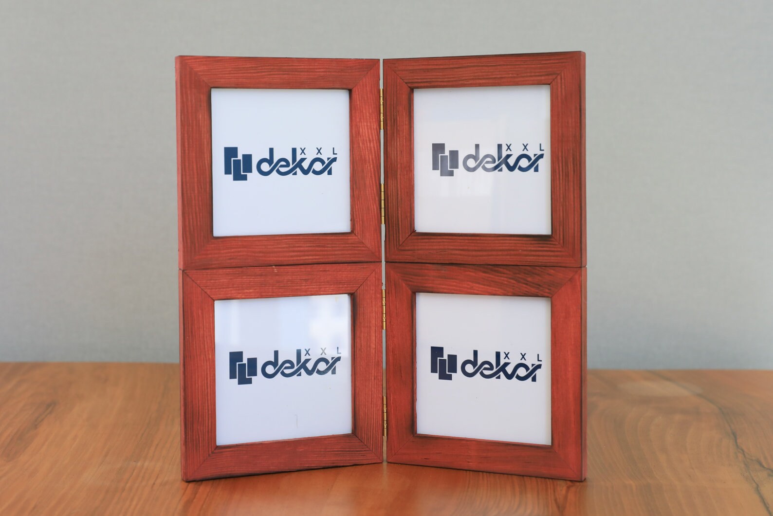 Wooden Hinged Multiple Photo Frame, Four Opening Picture Frames for