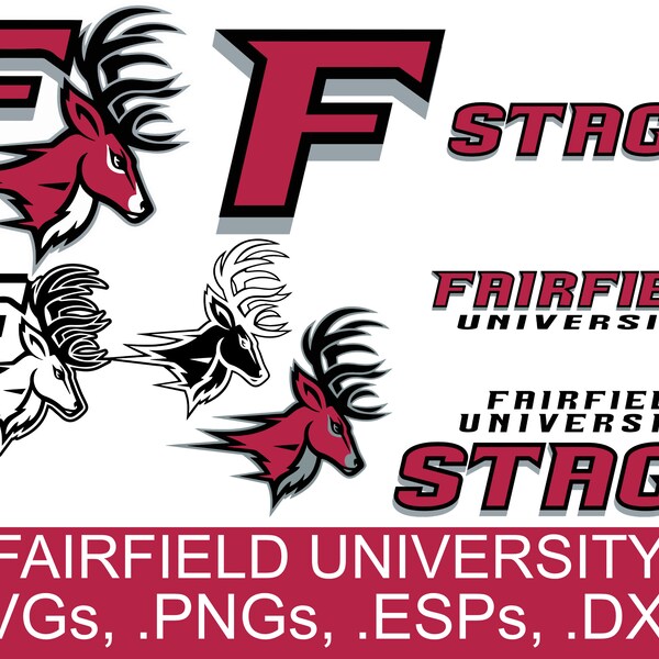 Fairfield University Stags PNGs SVGs ESPs DXFs Bundles