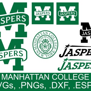 Manhattan College Jaspers SVGs PNGs DXFs ESPSs Logo Pack Bundle