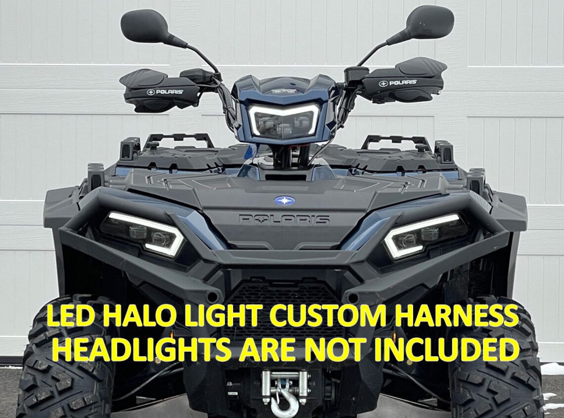 Polaris Sportsman LED Light Kit Custom Harness 450 570 850 1000 W/ Halos DRL 2884859 Headlights