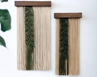 Macrame Leaf Vine Wall Hanging: Modern Fiber Art Decor