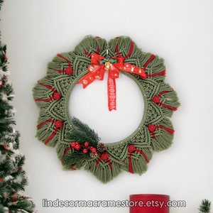 Makramee Adventskranz: Boho Türkranz 16-18&#39;&#39;