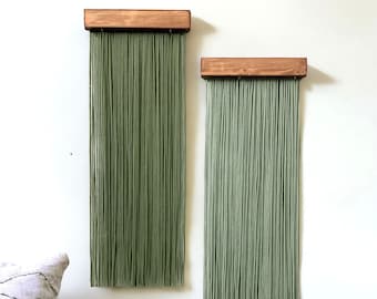 Boho Fiber Wall Decor, Macrame Yarn Wall Hanging, Modern Farmhouse Decor, Scandinavian Decor, Unique Headboard Decor, New Home Gift Idea