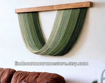 Makramee-Faser-Wandbehang: Boho Garn-Kunst, modernes Wohndekor