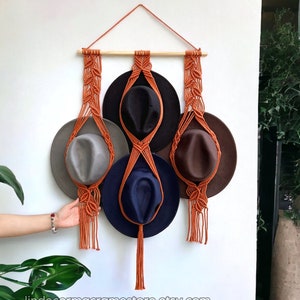 Macrame Hat Rack: Boho Farmhouse Wall Decor