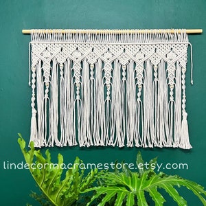 Macrame Door Curtain, Boho Window Valance, Macrame Headboard Décor, Boho Wall Hanging, Macrame Curtains, Vintage Window Curtain More Color