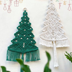 Large Macrame Christmas Tree: Boho Holiday Wall Hanging