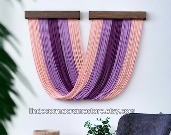 Makramee Garn - Wandbehang: Geometrische Fibre Art, Skandinavisches Dekor